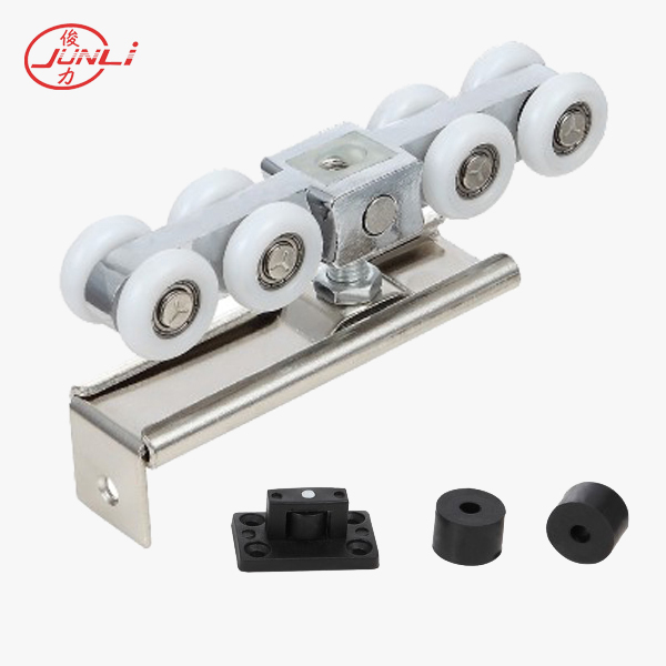 JL-016 Aluminum Body 8 Wheels Wooden Door Sliding Fittings