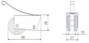 JL-06 Heavy-duty Double Wheels Cabinet Roller- big size
