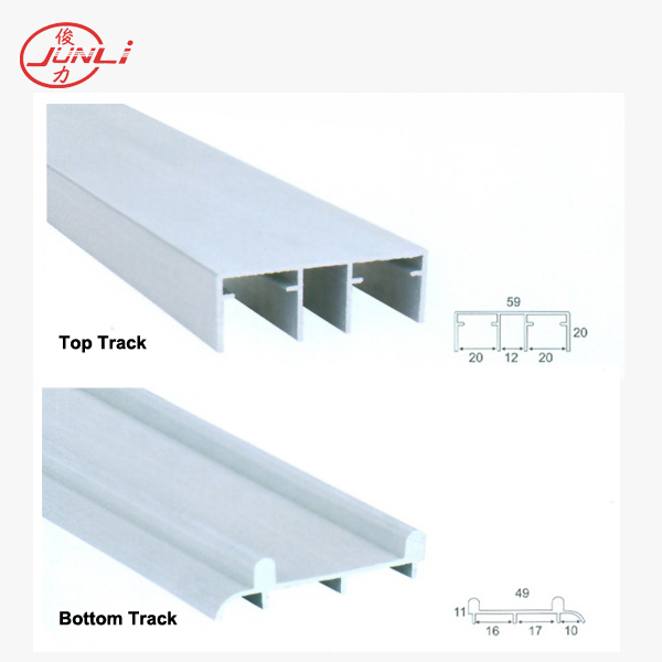 Aluminum track for sliding door